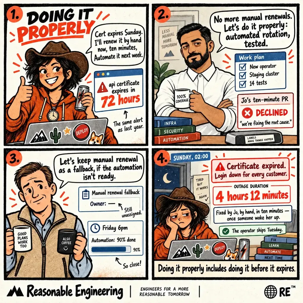 Doing it properly comic
