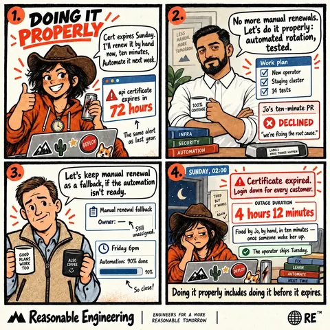 Doing it properly comic