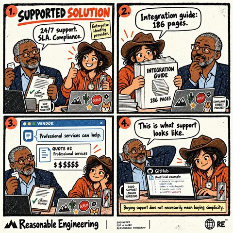 Supported solution comic