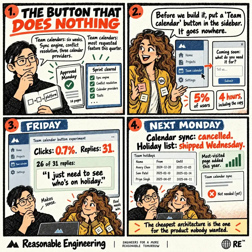 The button that does nothing comic