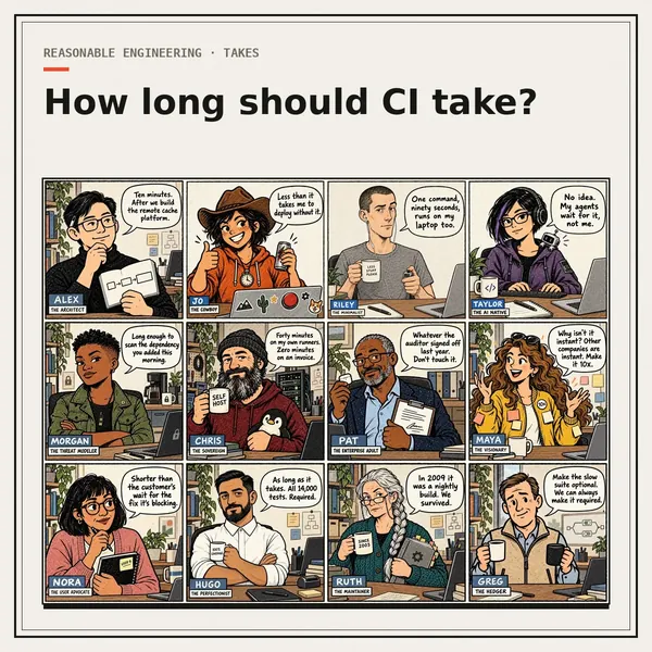 How long should CI take?: 12 answers